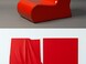 Double Up! · Raum: Rot
Oben: Soft Chair, Entwurf Susi und Ueli Berger, 1967
Unten: Steven Parrino, "OK-KO" (1990) - Foto oben: Die Neue Sammlung  The Design Museum (A. Laurenzo) · Foto unten: Neues Museum (Annette Kradisch)
